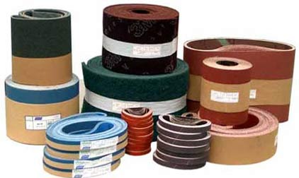 Scotch brite, rolls, belts and abrasive wheels transformed